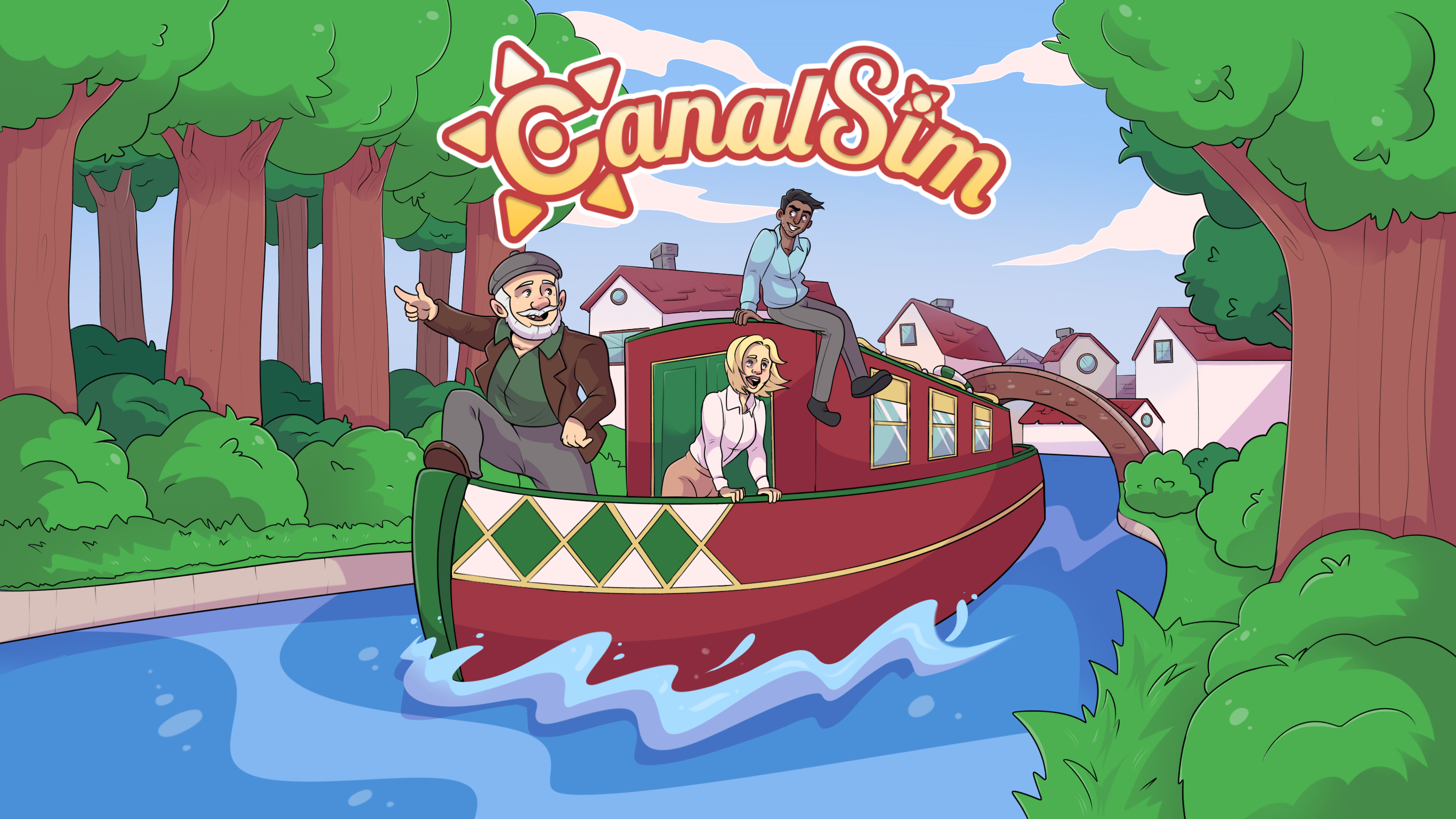 CanalSim game key art — commission